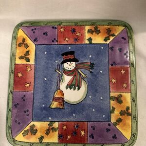 Sango The Sweet Shoppe Christmas Candy Dish by Sue Zipkin Snowman Theme